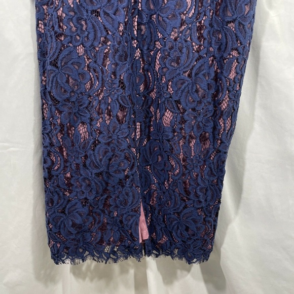 NWT JS Collections [ 8 ] Embroidered Lace Blouson Dress in‎ Navy Rose - Picture 12 of 12
